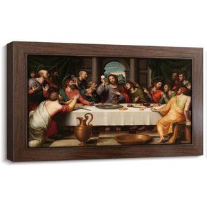Christian Decor the Last Supper Christian Art Wall Decor  (10.6''H x 17.7''W)